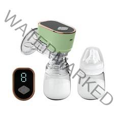RUN Home 무선 전동 유축기 180ml 젖병 표준 마사지 건강 편안함 휴대용 자동 모윰 착유기, 1개, 녹색