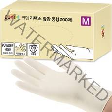 코멧 라텍스 장갑 중형 M, 200개, 1개