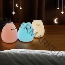 실리콘 LED 아기 고양이 무드등, 파파냥