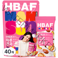 HBAF 바프 먼투썬 하루견과 핑크, 20g, 40개