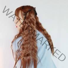 양갈래 가발 여옥수수 스트랩 러블리 롤리 소프트 여동생 하이 포니테일 헤어스타일입니다, 스트랩 연밤 약 55cm, 하나