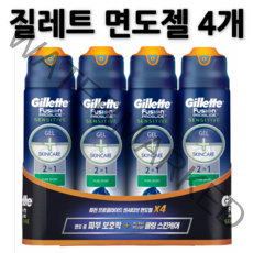 질레트 면도젤 170G 쉐이빙폼 면도크림 프로글라이드, 4개