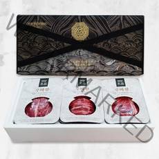 우마왕 한우 1++ 투뿔 구이용 명품 선물세트 리본메시지, 600g, (삼복)등심+갈비살+채끝