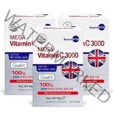 비욘드비타 영국산 메가 비타민C 3000, 3박스, 90g