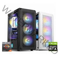 게이밍 조립 컴퓨터 라이젠5 RTX3060 고사양 배틀그라운드 스팀 게임용 PC 본체, 01.블랙 LED 케이스