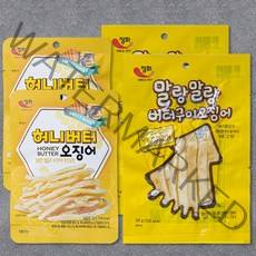 정화식품 허니버터오징어 30g 2p + 말랑버터 50g 2p 세트, 1세트