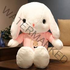귀큰 토끼 바디필로우 인형 대형 보들 포근바디필로우 바디플로우 애착인형, 105cm, 105cm