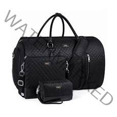 여행용 컨버터블 의류 더플 백 세면도구 가방이 있는 휴대용 의류 가방 대형 위켄더 백 여성용 남성용 투인원 걸이식 슈트케이스 수트 여행용 더플 오버나이트 백 4피스 세트 1 오프