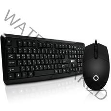 큐센 USB 키보드 마우스 세트, 일반형, KM2500 Plus