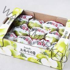 가족 햇 초록 세척사과, 1개, 2kg(11~13입)