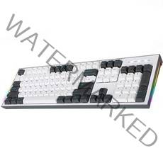 COX 이색사출 사이드 RGB 기계식 키보드 갈축, CK01PBT, 그레이 + 화이트, 일반형