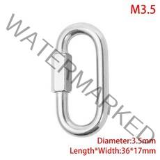 품질 체인 버클 빠른 링크 스테인레스 스틸 등산 기어 Carabiner Carabiner 체인 연결 링 안전 스냅 훅, M3.5