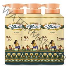 샤워때비누 화산송이 화이트 머스크향, 3개, 900ml