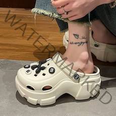 일월전빵 여성 EVA 트렌디 파워 키높이 슬림 각선미 통굽 플랫폼 아쿠아 슬리퍼 미용실 네일샵 7CM B-S075