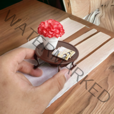 쥬얼포레 납골당 꾸미는 미니어쳐 수국 돈다발 교자상 상차림 미니 화분 미니어처 돈 봉안당 추모장식 기억 조화 money, 레드