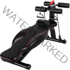 코끼리스포츠 싯업보드 + 로프 벤치 보드 윗몸 일으키기 Q2PF-1239, 블랙