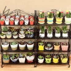 다육이 선반 철제 화분 받침대 정리대 진열대 [오디가 ODIGA], 4단, 검정색(Black)