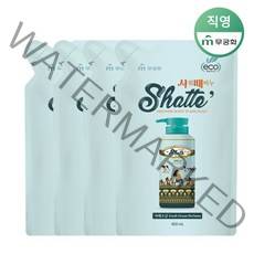 무궁화 샤워때비누 사해소금 450ml(리필) x 4개, 단품없음