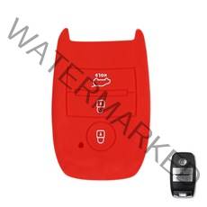 바이어블 기아 3버튼 실리콘 스마트키 케이스 VA-S14, 레드_VA-S14, 1개