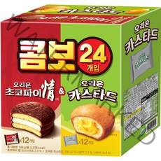 오리온 초코파이 정 39g x 12p + 카스타드 23g x 12p, 744g, 1개