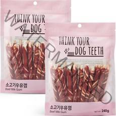강아지 Think your dog teeth 스틱 소고기우유껌 240g 20p, 소고기, 2개
