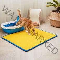 페스룸 고양이 클린업 매트, YELLOW + BLUE