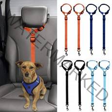 대형견카시트 조정 가능한 자동차 강아지 개 벨트 고양이 여행 작은 리드 안전 끈 80, 녹색 어두운