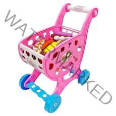 키즈토이 마트 놀이 꼬치구이 쇼핑카트, 혼합색상