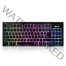 큐센 LED 키보드, SEM-DT25TS, 혼합색상, 텐키리스