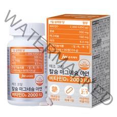 JW중외제약 해조 코랄 칼슘 마그네슘 아연 비타민D 2000IU, 90정, 1개