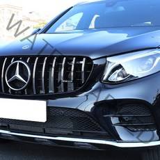 [모터스파이] 벤츠 파나메리카나 세로 그릴 AMG 그릴 레터링 몰딩 엠블럼, 실버