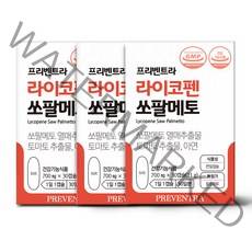프리벤트라 라이코펜 쏘팔메토 1개월분 / 초임계 전립선영양제, 30정, 3개, 30정