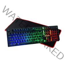 지클릭커 G3 Plus 레인보우 LED 키보드 + 키보드 패드, 블랙, 일반형