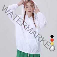 어썸어라운드 여성용 컬러풀 후드 바람막이 점퍼