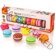 VIGA 원목 마카롱 썰기 소꿉놀이 장난감 8p 세트, 혼합색상