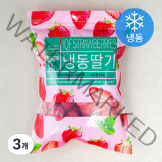 딜라잇가든 국산 딸기 (냉동), 1kg, 3개