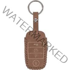 오시에나 뉴세미럭셔리 현대 기아 제네시스 아반떼 쏘나타 그랜저 더뉴 쏘렌토 셀토스 스포티지 k3 k5 k7 g80 소가죽 자동차 키케이스 + 키링 세트 기아A 4버튼, 베이지, 기아A(4버튼)