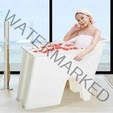 벨리바스 프리미엄 반신욕조 + 덮개, 화이트, 1세트