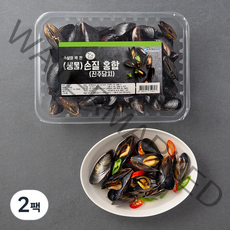 살맛나요 생물 손질 홍합 진주담치, 1kg, 2팩