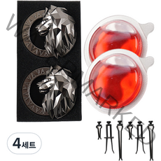 오토반 블랙 라이언 방향제 본체 + 방향제 2p + 클립 3종 세트, 4세트, 블랙체리