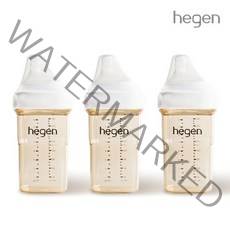 헤겐 애착젖병 PPSU 240ml 트리플팩(3P) (2단계 젖꼭지 포함), 젖병 240ml 3P