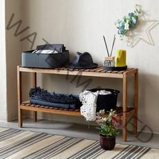 [리비니아] 원목 벤치형 신발장 2단(900) 2color, 월넛