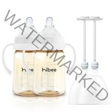 하이비 PPSU 에잇벤트 배앓이방지 젖병 170ml 트윈팩+핸들2p+추스트로우2p, 화이트, L(6개월이상)