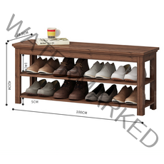 우진홈 원목 현관 신발장 벤치형 신발 정리대 신발장 현관수납, 2단 100cm, 2단 100cm, 1개