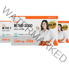 비타민마을 메가씨 3000 비타민C 분말 스틱, 270g, 3개