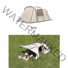 불멍쉘터 Landwolf-대형 공간 터널 텐트 아웃도어 캠핑 여행 4-8 인용 1 홀 슬리핑룸 스톰 방지 자외선 차, 01 Ivory Tent