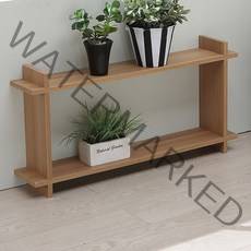 아라마 끼움 화분진열대 800, 오크, 2단