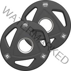 트라히어 RP3H 고무 홈짐 헬스 중량 원판, 10kg, 2개, 블랙