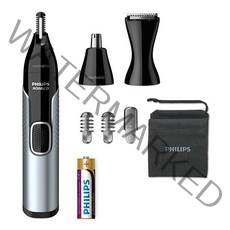 Philips Norelco 노즈 트리머 5000 블랙 & 실버 코털 귀털 눈썹용 NT5600/42, Nosetrimmer 5000