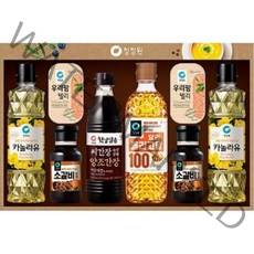 기프트 감사 시댁 처가 엄마 선물 청정원 스페셜8호 /e(23년추석선물세트) 카놀라유 양조간장 외 식자재 회사 명절 인사, 4개